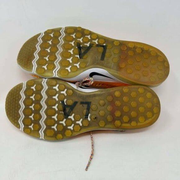 Nike Zoom Air Flyknit Streak 6 Men’s Size 9.5 Running Shoes Yellow Orange 902156 - Picture 9 of 10